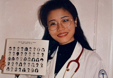Dr. Cen as a medical resident in 1996 